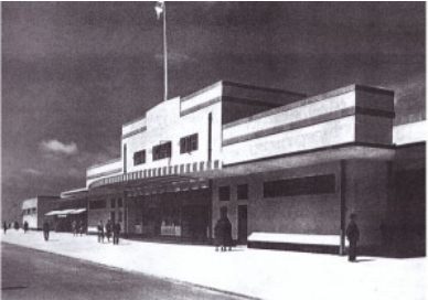 New brighton Bathing Pool. Imposing entrance to New Brighton Swimming Stadium - image