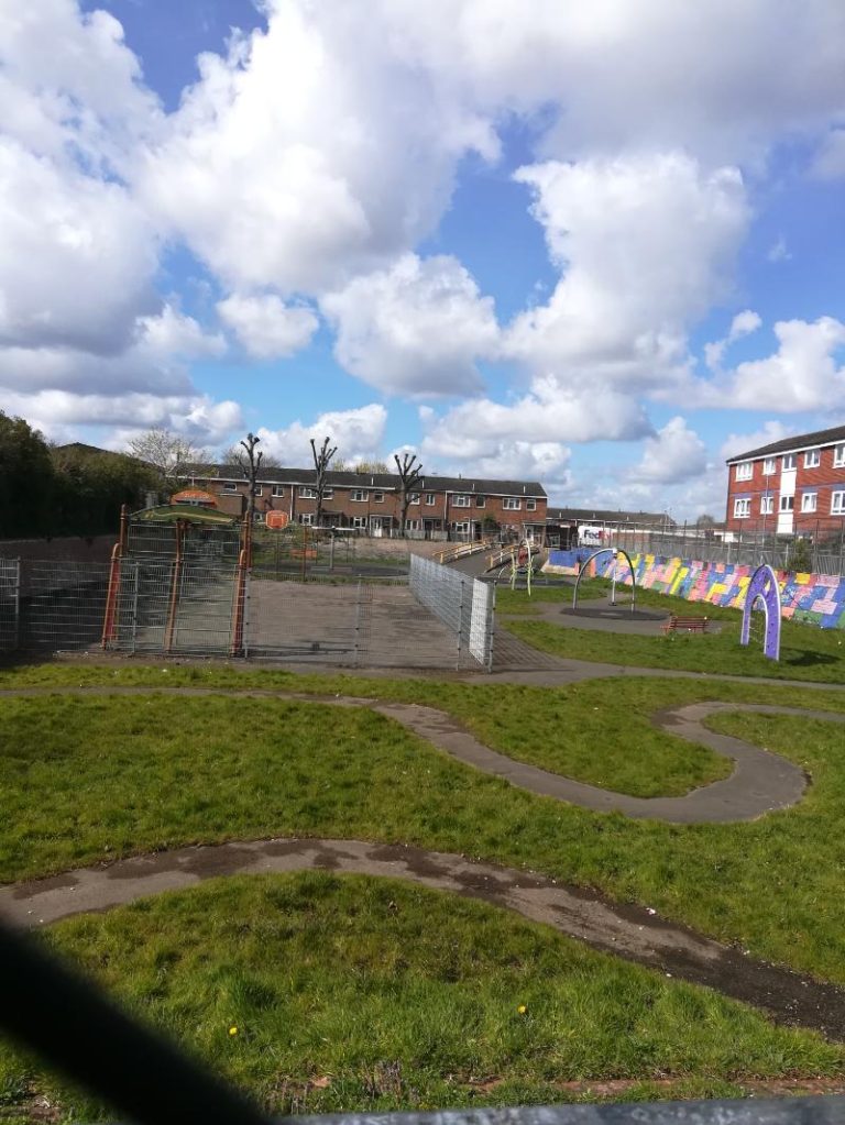 Spring Gardens past water tank - image