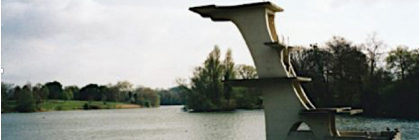 Swindon Coate Water - the diving boards today - image