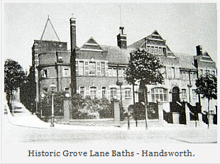 Handsworth Grove Lane Baths frontage - image