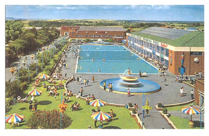 Filey Butlins Pool within a holiday camp 1939