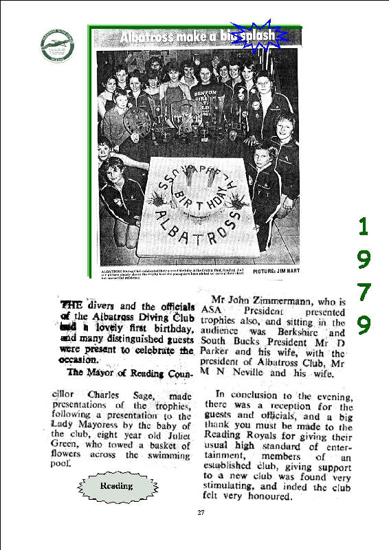 Albatross History-10-1979 First Birthday Gala for Albatross Diving Club - image