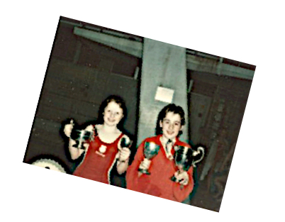 Albatross History 19 1980-81 Suzanne and Paul with Southern Counties Trophies - image