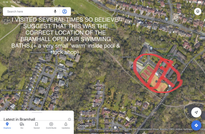 Lido Fans. Bramhall Baths Location - image