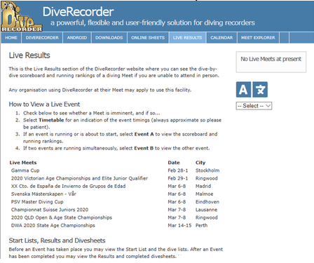 Sport of Diving. Diver recorder - image