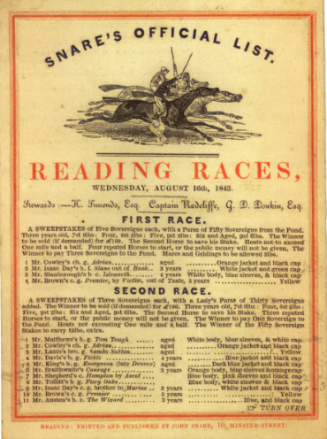 Horse racing programme - image